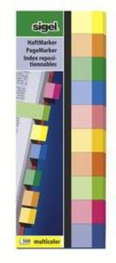 Sigel Haftmarker transparent Multicolor 15x50mm à 10