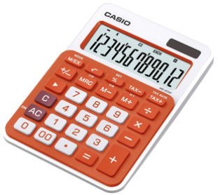 Casio Tischrechner MS-20NC 12 Stellen orange