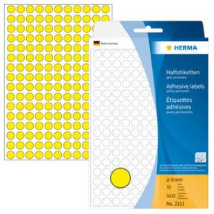 Herma Haftetiketten stark haftend rund 8mm à 32
