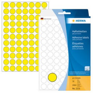 Herma Haftetiketten stark haftend rund 13mm à 32