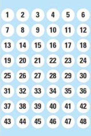 Herma Zahlenetiketten 1-240 rund 12mm à 5