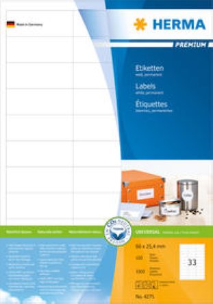 Herma Premium Etiketten 66.0x25.4mm à 100