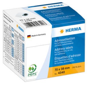 Herma Adressetiketten auf Rollen 70x38mm à 250