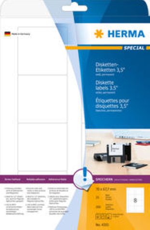 Herma Datenträger-Etiketten 70x67.7mm à 25