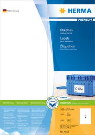 Herma Premium Etiketten 105x297mm à 100