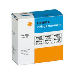 Herma Anlagenummern 0-999 15x22mm à 1000