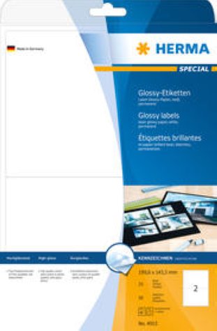 Herma Special GlossyLaseretiketten 199.6x143.5mm à 25