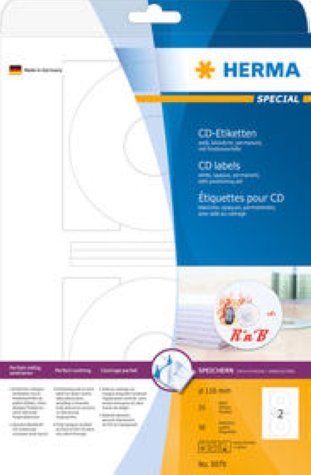 Herma SuperPrint 25Bl CD Etiketten 116mm à 25