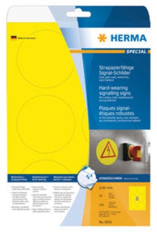 Herma Signal-Etiketten strapazierfähig rund 85mm à 25