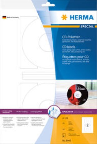 Herma InkPrint CD Etiketten 116mm à 10