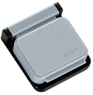 Maul Magnet-Clip selbstklebend grau