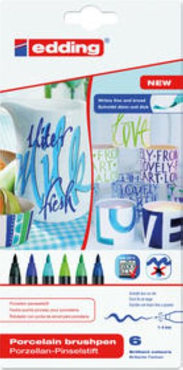 Edding Porzellan Marker 6er Etui Cool Colours
