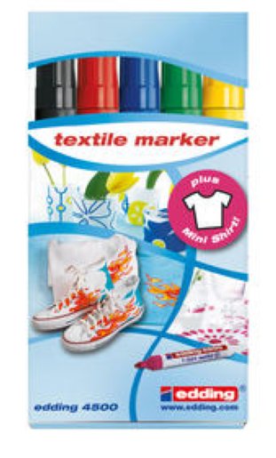 Edding Textile Marker 4500 T-Shirt 2-3mm 5er Etui