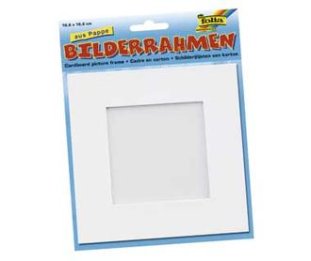 Folia Fotorahmen Karton weiss 10x10 cm