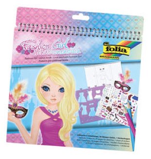 Folia Schablonenbuch Fashion Girl gross