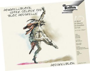 Folia Aquarell Zeichen Block 24x32cm 200gr rau