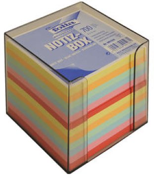 Folia Zettelbox Topas-Transparent gefüllt 95x95mm à 700