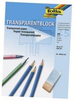 Folia Transparentpapier Block A4 80gr mit Millimeterpapier