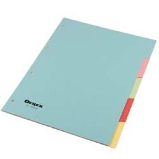 Ofrex Kartonregister A4 175gr 5-teilig blanko