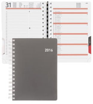 Biella Geschäftsagenda Registra 2016 1T/1S cylar Wire-O