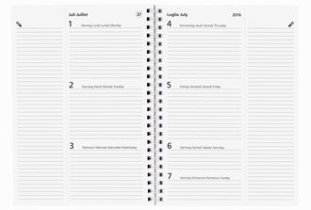 Biella Geschäftsagenda Poly-Table 2016 Ersatz weiss