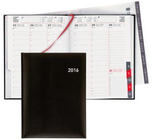 Biella Geschäftsagenda Orario 2016 1W/2S schwarz