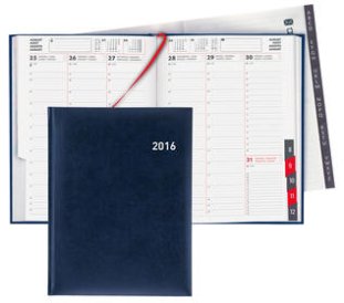 Biella Geschäftsagenda Orario 2016 1W/2S blau