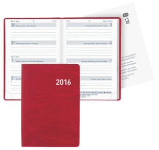 Biella Taschenagenda Mittelformat 1W/2S rot