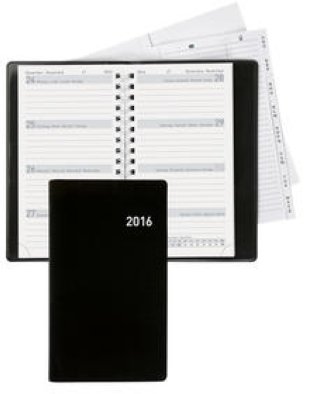 Biella Taschenagenda Bruxelles 1W/2S schw Wire-O