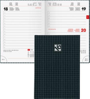 Biella Taschenagenda Hype 1T/1S schwarz