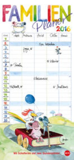 Heye Familienplaner Helme Heine 21x45cm