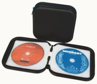 Connect CD-Etui mit Reissverschluss für 24 CDs